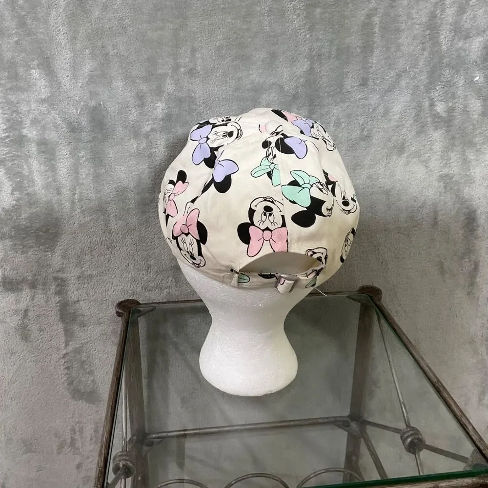 Walt Disney Minnie Mouse Adj. strap back AOP Baseball Hat Cap